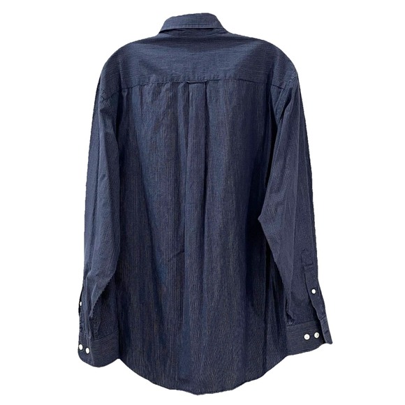 Nautica Mens Shirt M Blue Multicolor Check Button Down‎ L/S 80's Two Ply Cotton - Picture 3 of 7